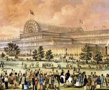 Хрустальный дворец на Всемирной выставке 1851 года (Лондон, Великобритания)